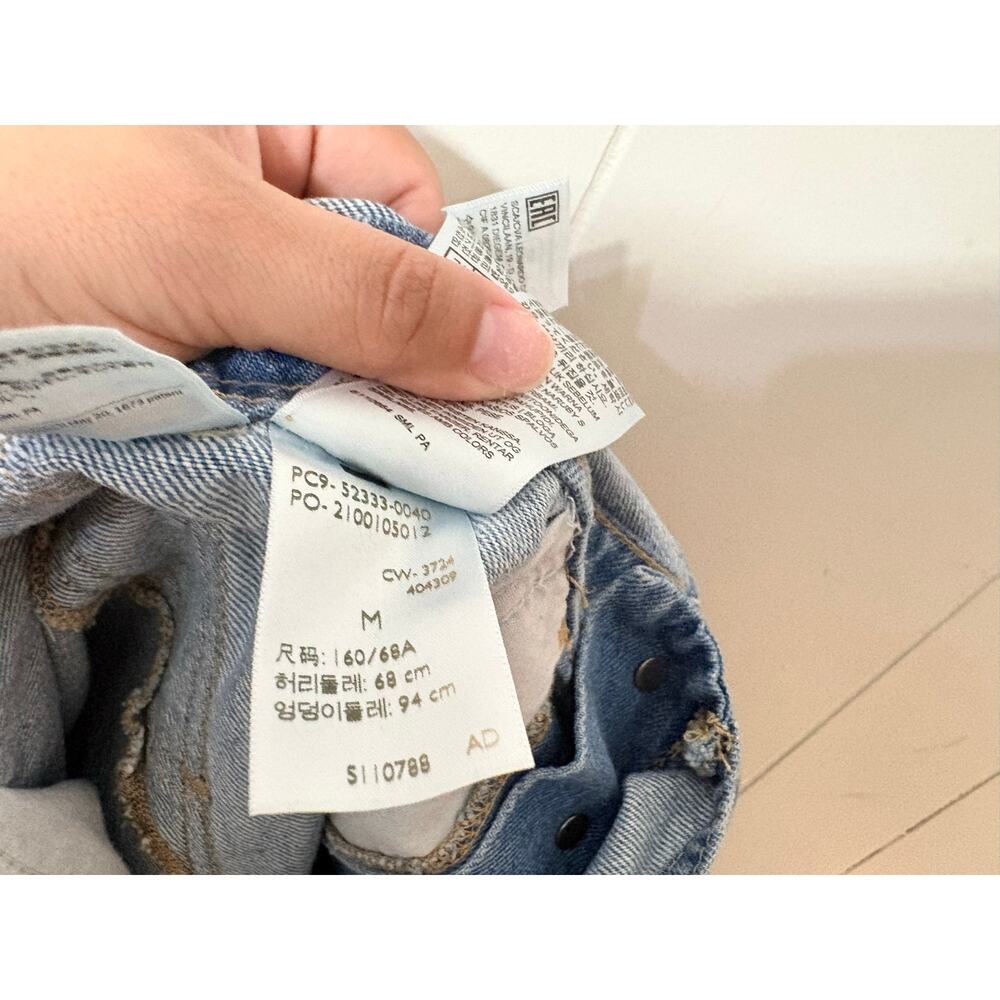 Levi’s I Will Shortalls Medium Wash Denim Overalls Shorts Size M - Picture 13 of 14